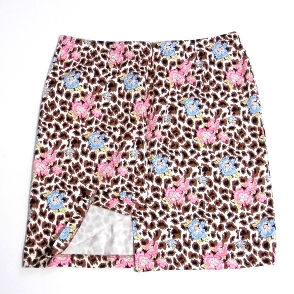 Nicole Miller Print Cotton Skirt sz 12 - Picture 3 of 4